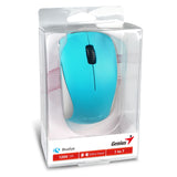 Genius NX-7000 Wireless Mouse, 2.4 GHz with USB Pico Receiver, Adjustable DPI levels up to 1200 DPI, 3 Button with Scroll Wheel, Ambidextrous Design, Blue