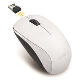 Genius NX-7000 Wireless Mouse, 2.4 GHz with USB Pico Receiver, Adjustable DPI levels up to 1200 DPI, 3 Button with Scroll Wheel, Ambidextrous Design, White