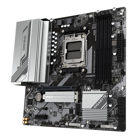Gigabyte B650M GAMING PLUS WIFI (Rev.1.2) AMD AM5 Socket Motherboard, Micro-ATX, 4x DDR5 Slots, 2x M.2 Socket, Fitted I/O Shield, 2.5GbE LAN, Wi-Fi 6, 2x DisplayPort / 1x HDMI Port