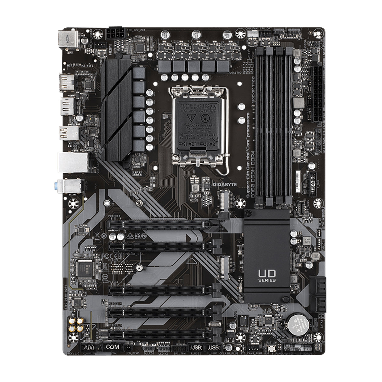 Gigabyte B760 DS3H DDR4 Ultra Durable Intel 1700 Socket Motherboard, ATX, 4x DDR4 Slots, 2x M.2 Sockets, GbE LAN, 1x DisplayPort / 1x HDMI Port