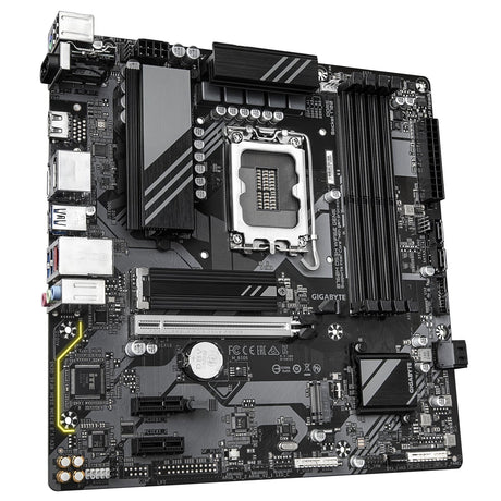 Gigabyte B760M DS3H WIFI6E GEN5 Intel 1700 Socket Motherboard, Micro-ATX, 4x DDR5 Slots, 2x M.2 Socket, 2.5GbE LAN, Wi-Fi 6E, 1x HDMI Port / 2x DisplayPort