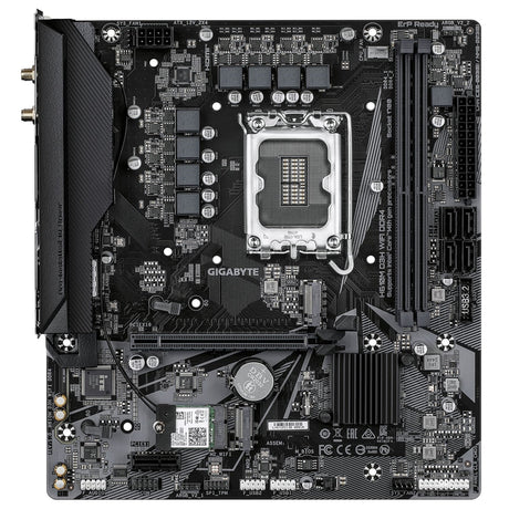 Gigabyte H610M D3H WIFI DDR4 Intel 1700 Socket Motherboard, Micro-ATX, 2x DDR4 Slots, 2x M.2 Socket, GbE LAN, Wi-Fi 5, 1x HDMI Port