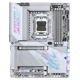 Gigabyte X870E AORUS PRO X3D ICE AMD AM5 Socket Motherboard, ATX, 4x DDR5 Slots, 4x M.2 Sockets, Fitted I/O Shield, 5GbE LAN, Wi-Fi 7, 1x HDMI Port / 2x USB-C (USB4)