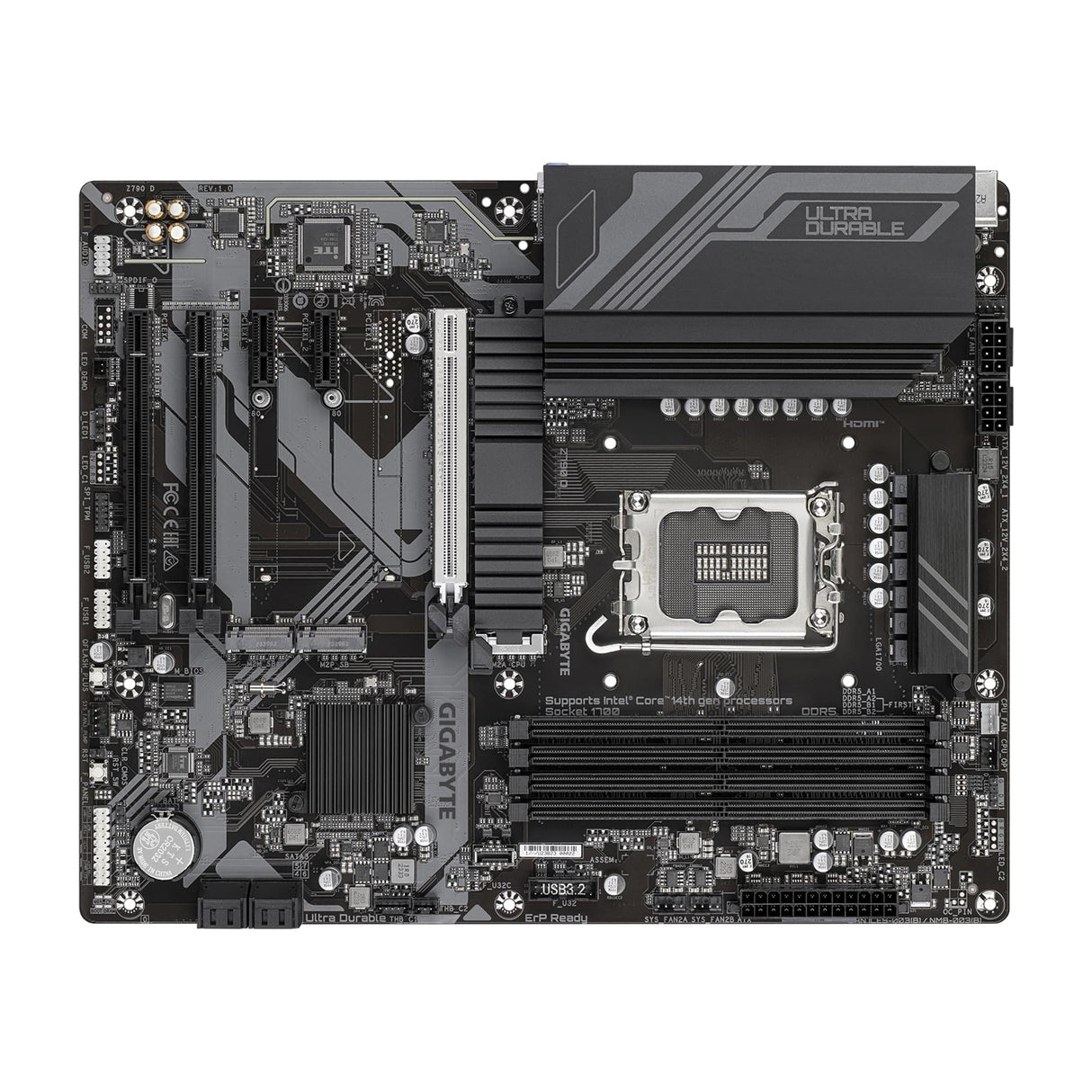 Gigabyte Z790 D Ultra Durable Intel 1700 Socket Motherboard, ATX, 4x DDR5 Slots, 3x M.2 Sockets, 2.5GbE LAN, 1x DisplayPort / 1x HDMI Port