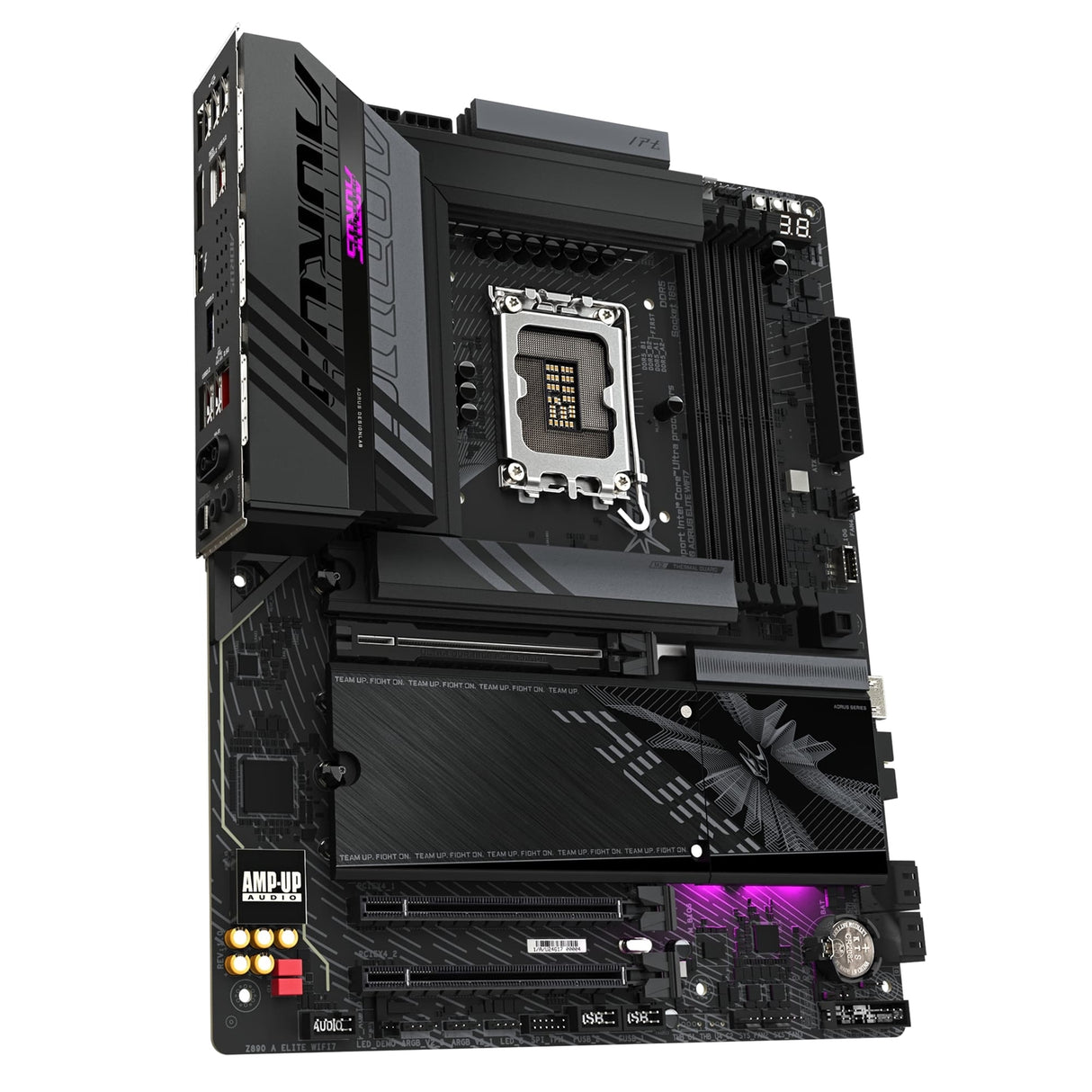 Gigabyte Z890 AORUS ELITE WIFI7 Intel 1851 Socket Motherboard, ATX, 4x DDR5 Slots, 4x M.2 Sockets, Fitted I/O Shield, 2.5GbE LAN, Wi-Fi 7, 1x DisplayPort / 1x USB-C (USB4)