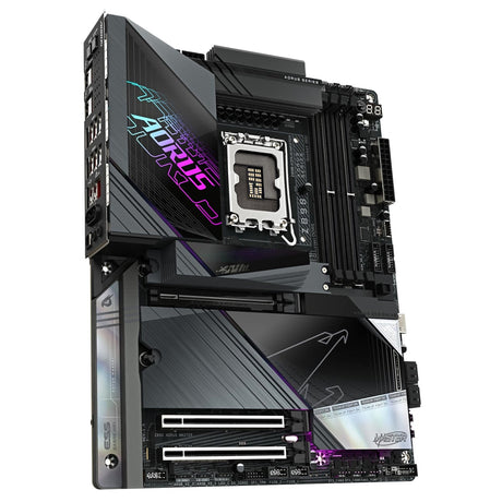 Gigabyte Z890 AORUS MASTER Intel 1851 Socket Motherboard, ATX, 4x DDR5 Slots, 5x M.2 Sockets, Fitted I/O Shield, 10GbE LAN, Wi-Fi 7, 2x USB-C (USB4)