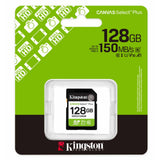 Kingston Canvas Select Plus SDS3/128GB V30 128GB SD Class 10 UHS-I U3 Flash Card