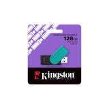 Kingston DataTraveler Exodia S DTXS/128GB USB Flash Drive, 128GB, USB 3.2, Black/Green, Swivel Cap Design