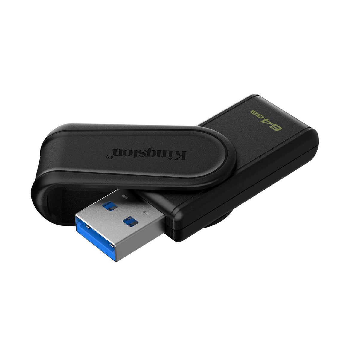 Kingston DataTraveler Exodia S DTXS/64GB USB Flash Drive, 64GB, USB 3.2, Black, Swivel Cap Design