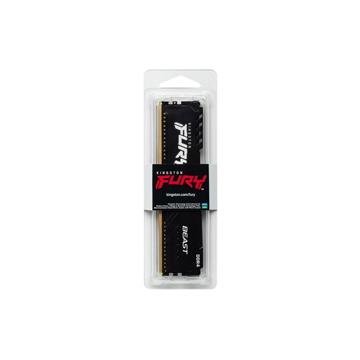 Kingston FURY Beast KF436C18BBK2/64 64GB (2x 32GB) DIMM System Memory, 3600MHz, DDR4, CL18, Black, Intel XMP