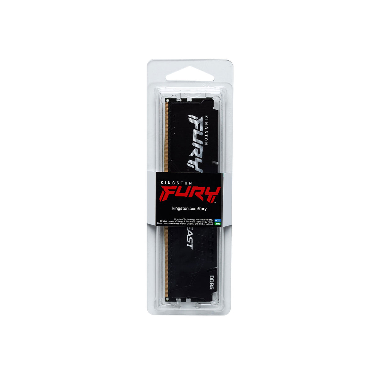 Kingston FURY Beast KF552C40BBK2-64 64GB (2x 32GB) DIMM System Memory, 5200MHz, DDR5, CL40, Black, Intel XMP