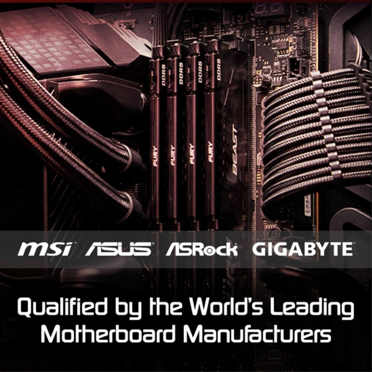 Kingston FURY Beast KF560C36BBE2-32 32GB DIMM System Memory, 6000MHz, DDR5, CL36, Black, Intel XMP, AMD
