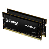 Kingston FURY Impact KF432S20IBK2/16 16GB (2x 8GB) SODIMM System Memory, 3200MHz, DDR4, CL20, Intel XMP