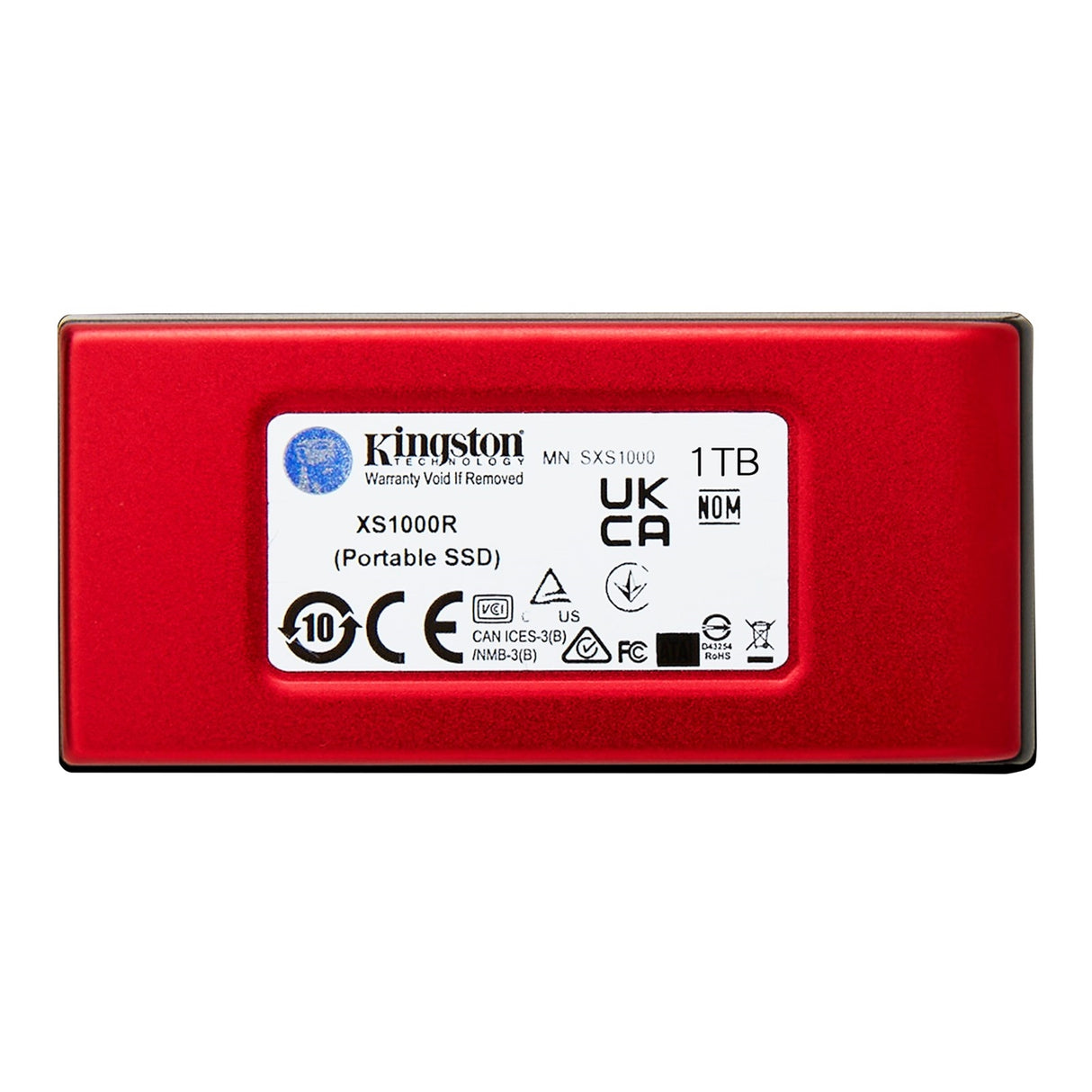 Kingston XS1000 Red (SXS1000R/1000G) 1TB Portable External SSD, Read 1050MB/s, Write 1000MB/s, USB 3.2 Gen 2, 5 Year Warranty