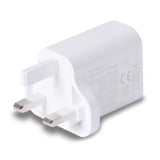 LINDY 73425 30W USB Type A & C Charger UK Plug, 3A, Power Delivery 3.0 + PPS, 2 Output Connectors (USB, 24 pin USB-C), White