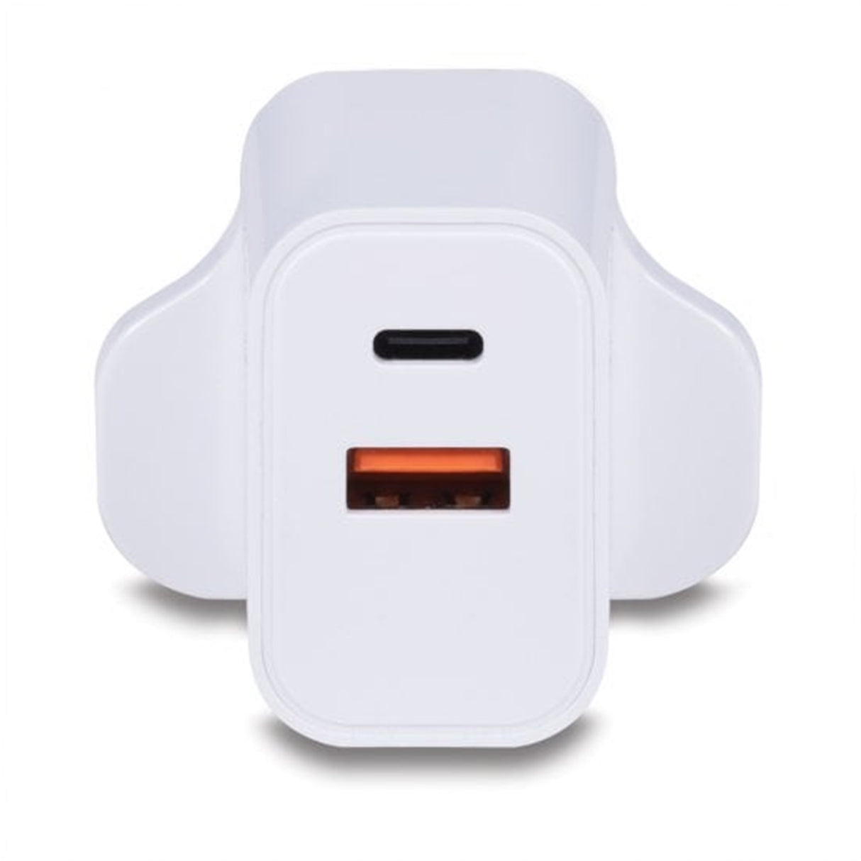 LINDY 73425 30W USB Type A & C Charger UK Plug, 3A, Power Delivery 3.0 + PPS, 2 Output Connectors (USB, 24 pin USB-C), White