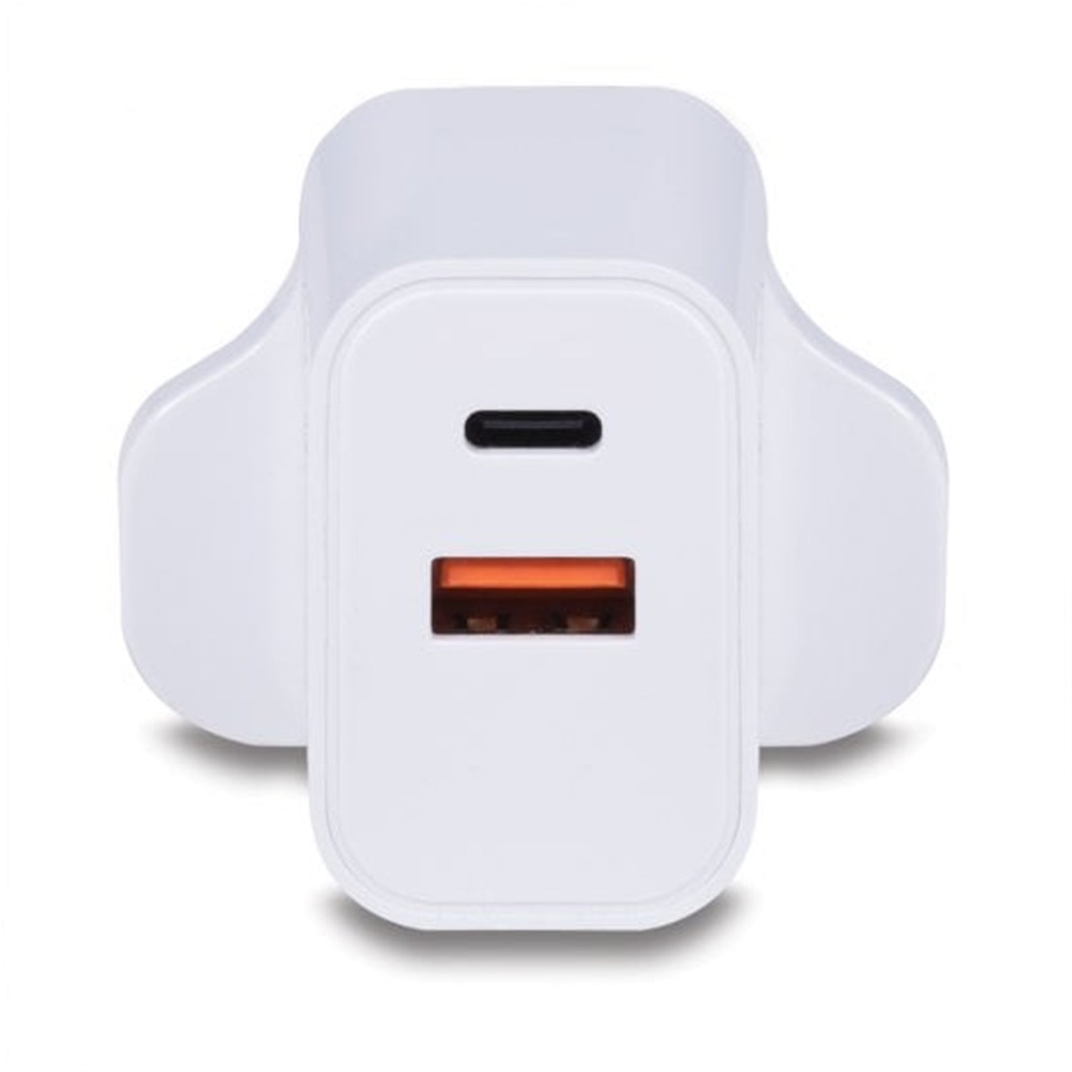 LINDY 73425 30W USB Type A & C Charger UK Plug, 3A, Power Delivery 3.0 + PPS, 2 Output Connectors (USB, 24 pin USB-C), White
