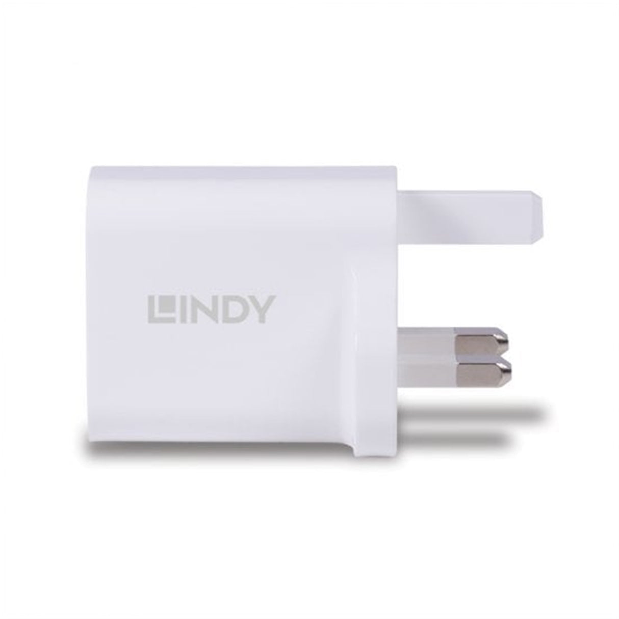 LINDY 73425 30W USB Type A & C Charger UK Plug, 3A, Power Delivery 3.0 + PPS, 2 Output Connectors (USB, 24 pin USB-C), White