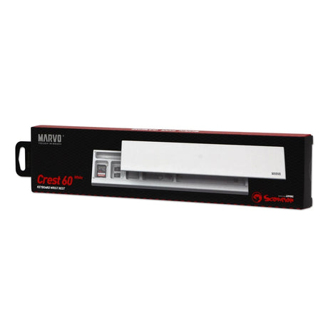 Marvo Scorpion K002 Crest 60 Universal Padded Keyboard Wrist Rest Pad (White)