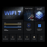 Mercusys MA37BE BE6500 Tri-Band Wi-Fi 7 Bluetooth PCI Express Adapter