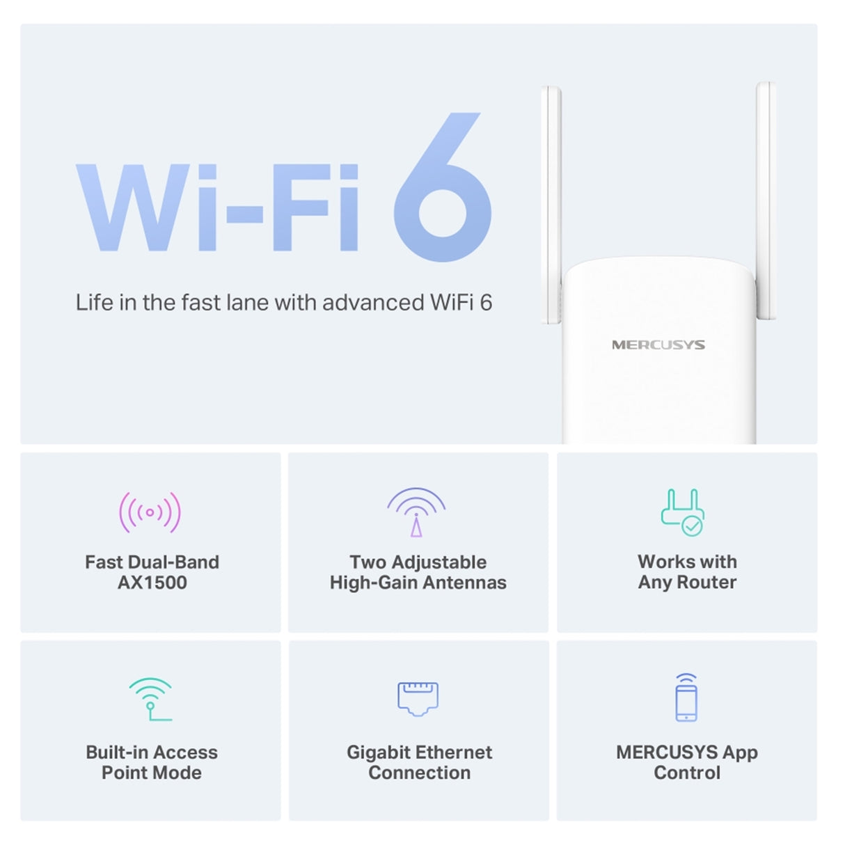 Mercusys ME60X AX1500 Wi-Fi Range Extender