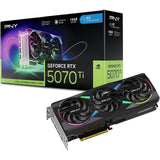 PNY NVIDIA GEFORCE RTX 5070Ti ARGB Epic-X RGB OC16GB, GDDR7 Graphics Card, 8960 Cuda Cores, 2295 MHz Core Clock, Triple Fan, 3 x Display Ports/ 1 x HDMI Port