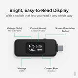 Plugable USBC-VAMETER3 Pass-Through USB-C VA Meter for High Power Devices
