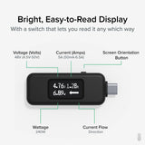 Plugable USBC-VAMETER3 Pass-Through USB-C VA Meter for High Power Devices
