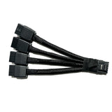 Replacement 12VHPWR 12+4Pin PCIE 5.0 to 4x8Pin (6+2P) Power Cable 10cm Braided