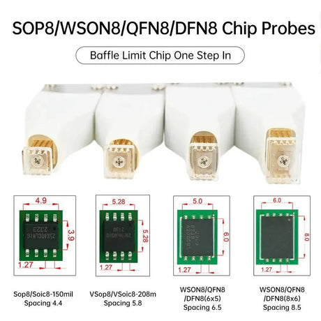SOP8/WSON8/QDFN8 Pogo pin Probe