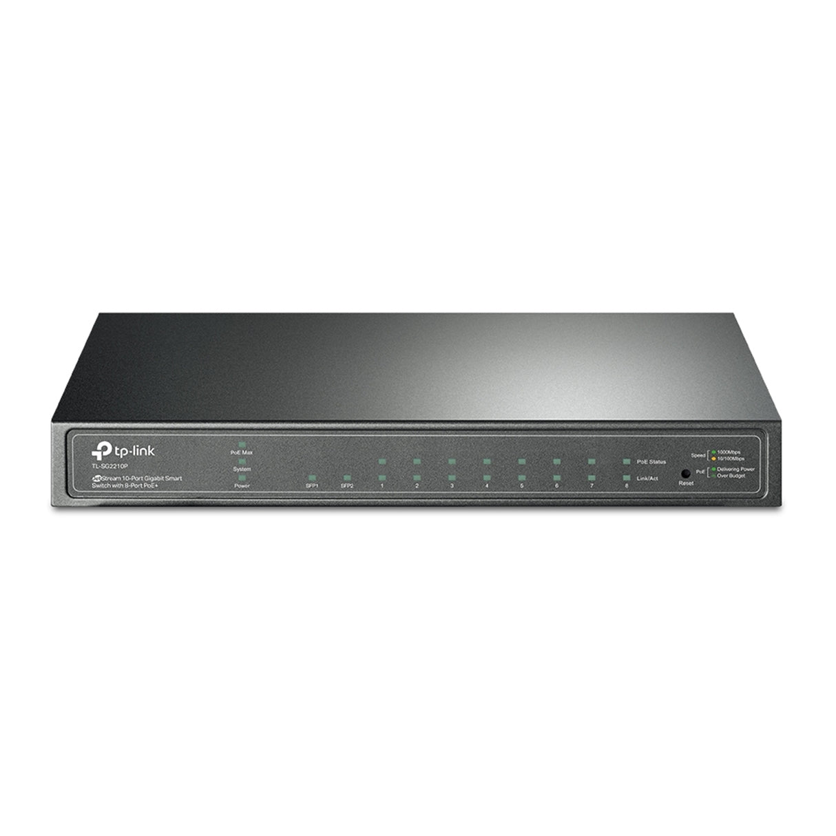 TP-Link JetStream TL-SG2210P 10-Port Metal Gigabit Smart Switch with 8-Port PoE+ (61W)