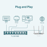 TP-Link TL-SG108E 8-Port Metal Gigabit Easy Smart Switch
