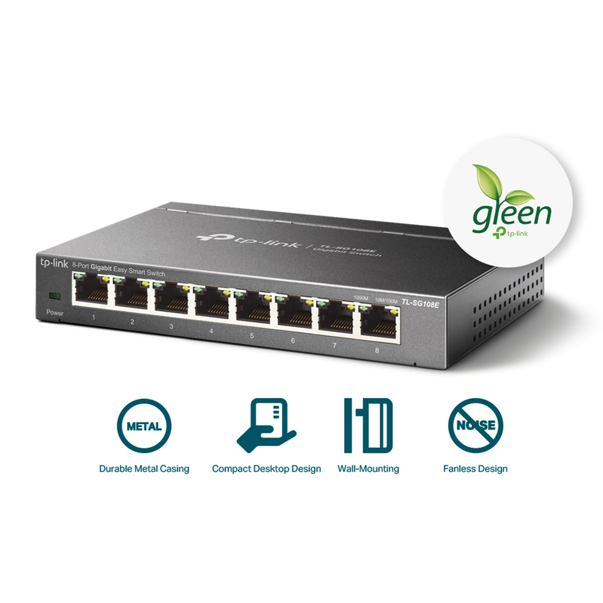 TP-Link TL-SG108E 8-Port Metal Gigabit Easy Smart Switch