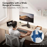 VonHaus Single Monitor Mount and Stand for 13-32 Inch Screens, VESA dimensions 75x75mm and 100x100mm