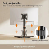 VonHaus Single Monitor Mount and Stand for 13-32 Inch Screens, VESA dimensions 75x75mm and 100x100mm