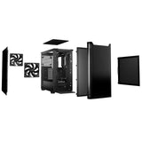 be quiet! Pure Base 501 ATX Mid Tower PC Case – Sleek Black Design, High-Airflow with 2 x Pure Wings 3 140mm Fans, USB-C Front Port, Water-Cooling Ready, Tool-Free Installation, Noise-Optimized