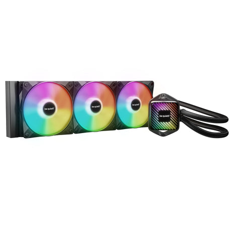 be quiet! Pure Loop 3 LX Liquid CPU Cooler, Universal Socket, 360mm Radiator, 3 x Light Wings LX PWM High Speed, Stylish ARGB cooling block featuring 10 included lighting foils, 3-year manufacurer's warranty.
